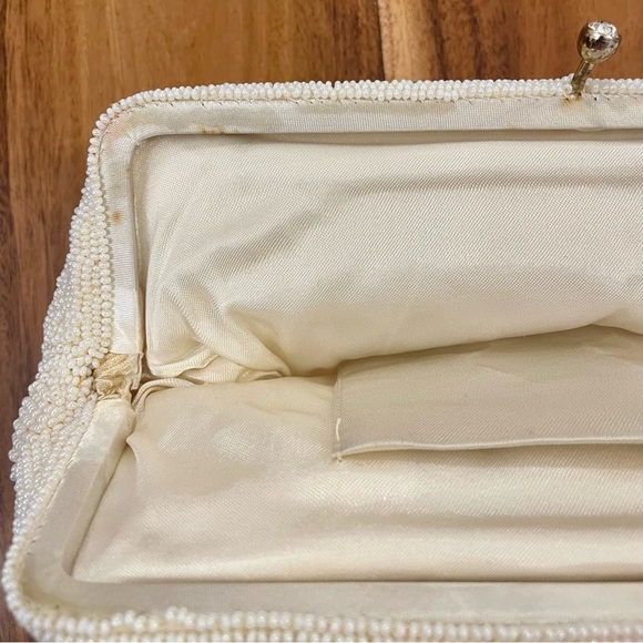 Vintage White Beaded Evening Hand Bag Clutch 1920’s Style Hand Made in Japan. - Picture 12 of 15